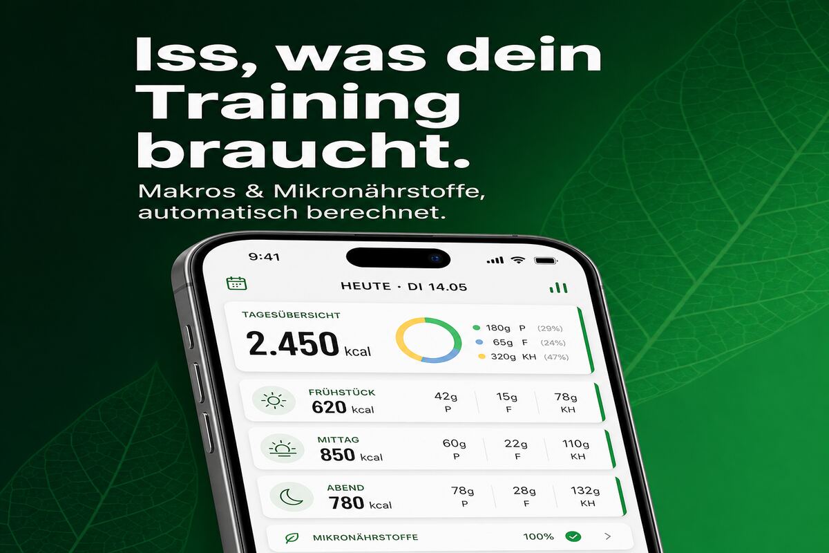 Ernährungsplan mit Makros und Mikronährstoffen.